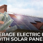 A person handling money in his hand and thinking about the average electric bill with solar panels